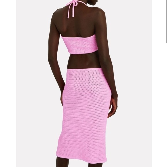 Victor Glemaud Crochet-knit Cutout Midi Dress in Pink Women’s Resortwear Small - Picture 8 of 8